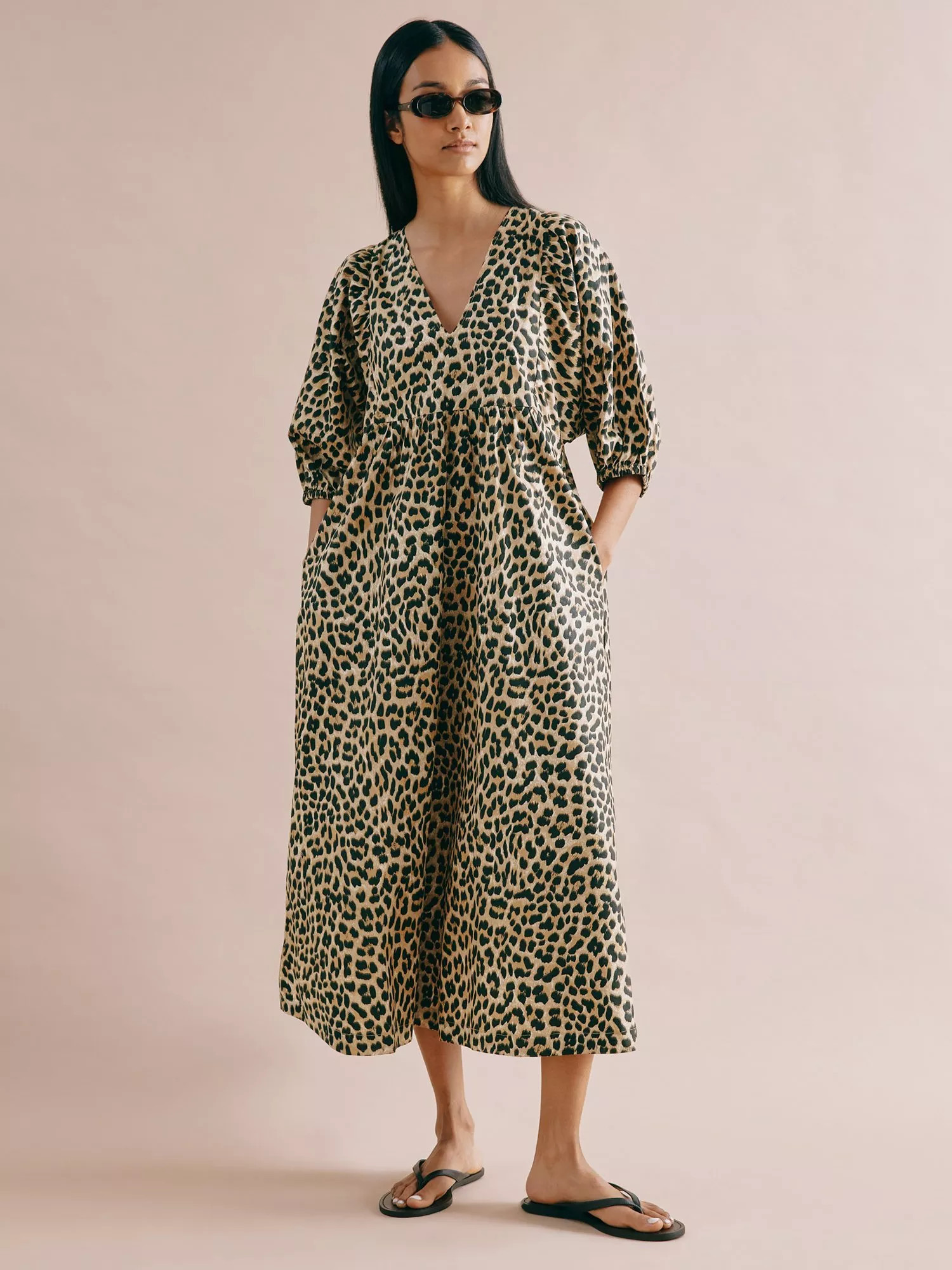 Animal Print Pure Organic Cotton Dress, Multi | John Lewis (UK)