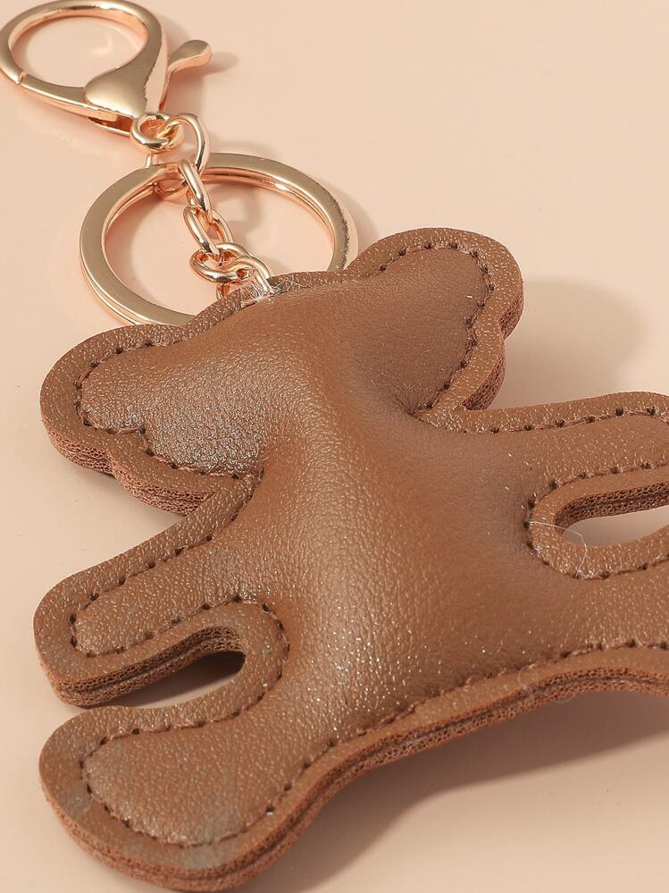 1pc Unisex Cartoon PU Leather Little Bear Keychain, Cute Pendant Gift For Friends And Couples, Fo... | SHEIN