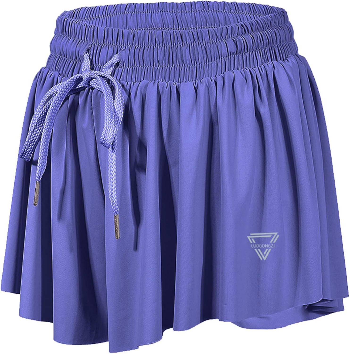 luogongzi 2 in 1 Flowy Running Shorts for Women Gym Yoga Athletic Womens Workout Biker Spandex Loung | Amazon (US)