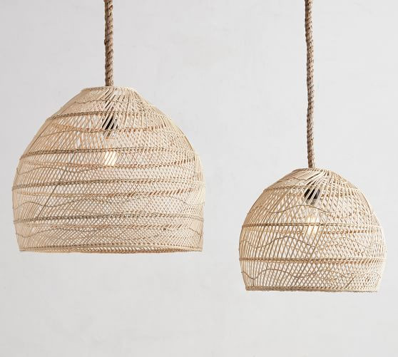 Flora Rattan Pendant | Pottery Barn (US)