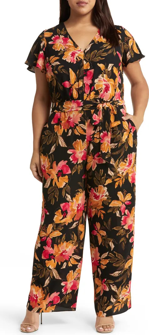Floral Belted Jumpsuit | Nordstrom