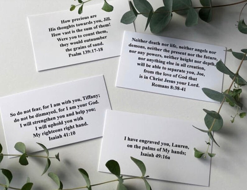 Personalized Scripture Cards, Stocking Stuffer, Christmas, Christmas Stocking, Stocking Stuffer, ... | Etsy (US)