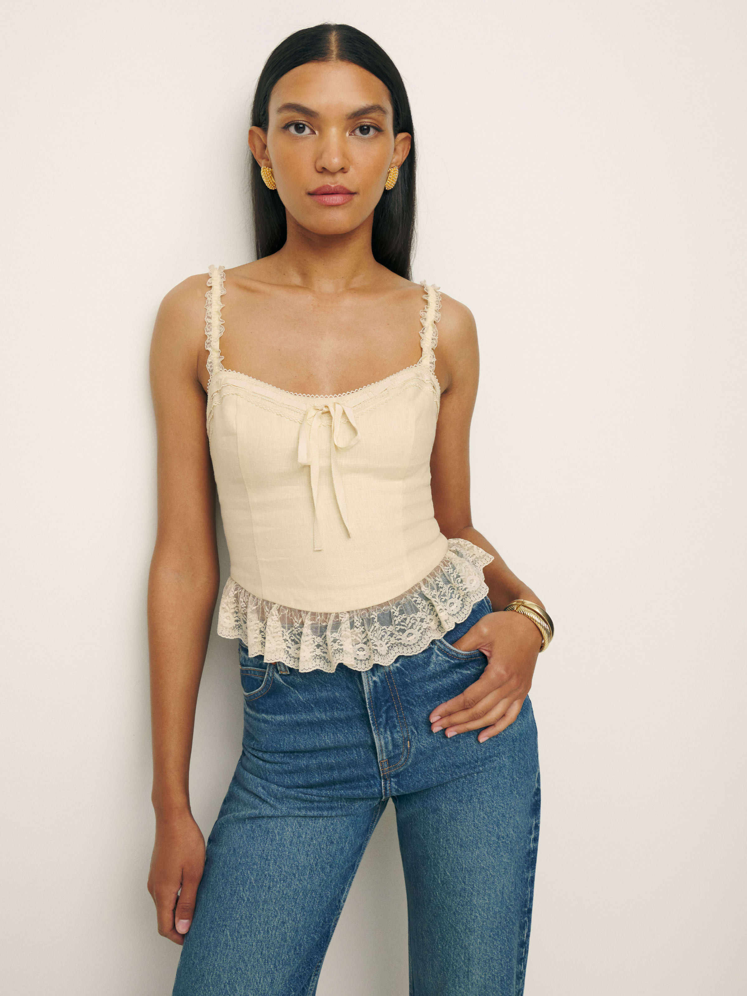 Paola Linen Top | Reformation (Global)