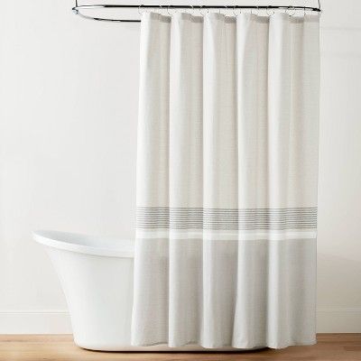 Color Block Striped Woven Shower Curtain - Hearth & Hand™ with Magnolia | Target