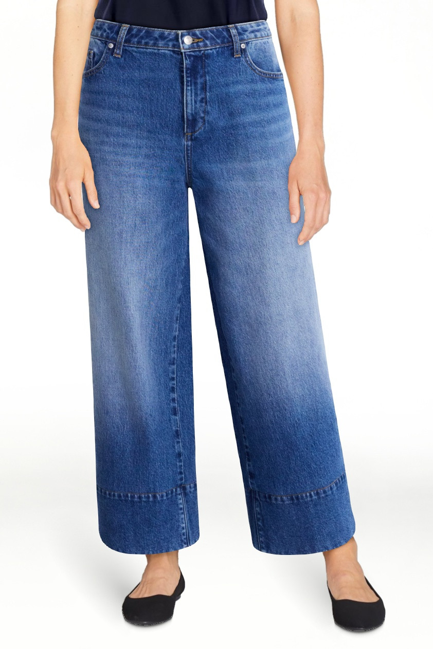 Free Assembly Women's High Rise Wide Leg Ankle Jeans, 27" Inseam, Sizes 0-16 | Walmart (US)