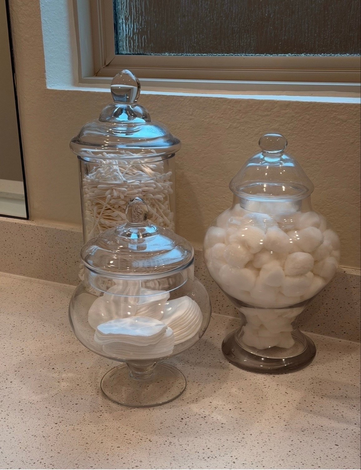 Linking similar glass containers to the ones that I use to help organize my bathroom!

#LTKgrwm #LTKmomlife #LTKHome