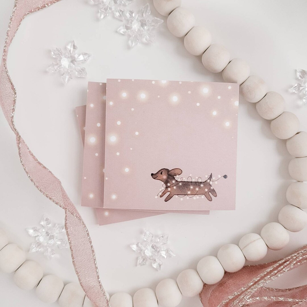 DACHSHUND SAUSAGE DOG Sticky Notes Post-it Notes Notepad Memo Messages Stationery Christmas Winte... | Etsy (US)