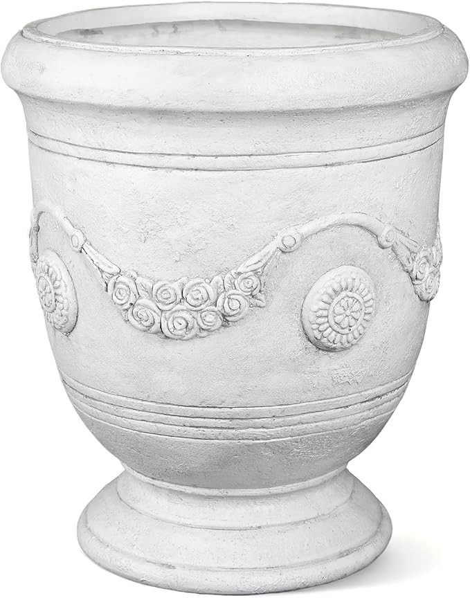 Planters for Indoor & Outdoor Plants, 16.5 Inch Large Magnesium Oxide Urn Planter with Drainage H... | Amazon (US)