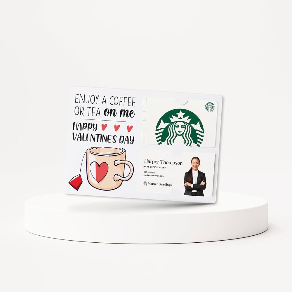 Set of "Enjoy a Cup of Coffee or Tea on Me" Gift Card & Business Card Holder Mailer | Valentine's... | Amazon (US)
