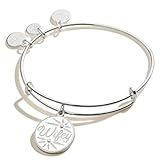 Alex and Ani Bridal Expandable Bangle for Women, Wifey Charm, Shiny Silver Finish, 2 to 3.5 in, One  | Amazon (US)