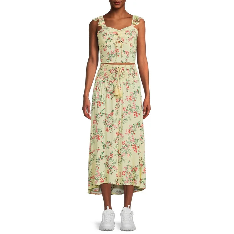 No Boundaries Juniors Maxi Skirt Set - Walmart.com | Walmart (US)
