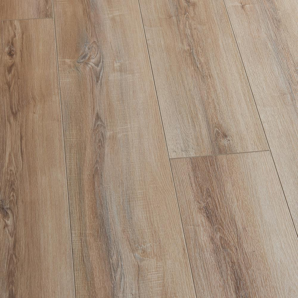 Malibu Wide Plank Take Home Sample - 9.13 in. W x 11.75 in. L Hickory Angel Island Rigid Core Click  | The Home Depot