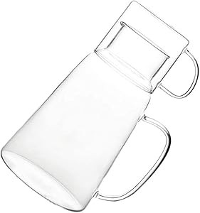 Glass Pitcher 68oz, Bedside Water Carafe Set with Tumbler Glass for Bedroom Nightstand, Easy Clea... | Amazon (US)