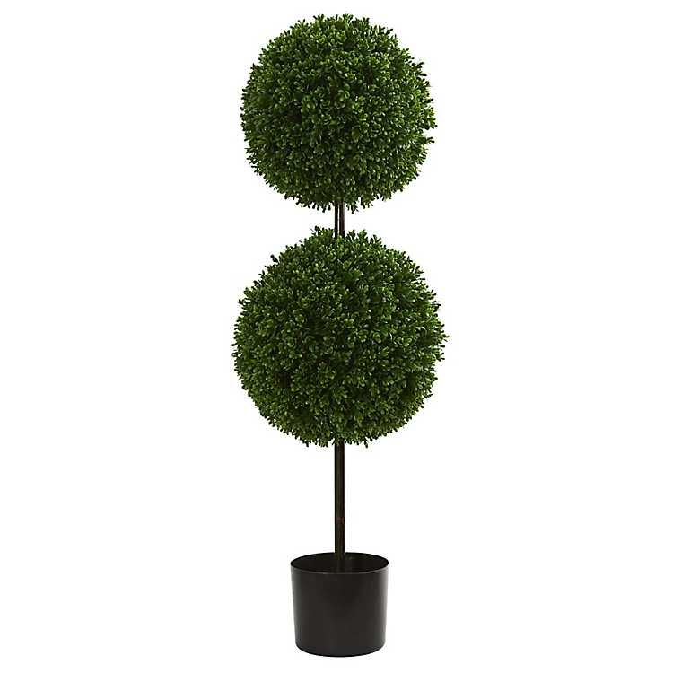 UV Resistant Double Boxwood Topiary, 3.5 ft. | Kirkland's Home