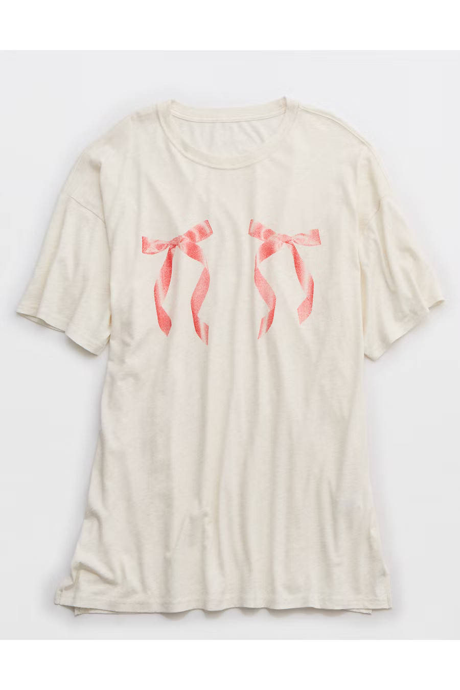 Aerie Sleep Happens Night Tee Women's Heather Frost M | American Eagle Outfitters (US & CA)