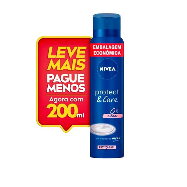 Desodorante Nivea Protect & Care 48h Antitranspirante Aerosol 200ml | Drogasil (BR)