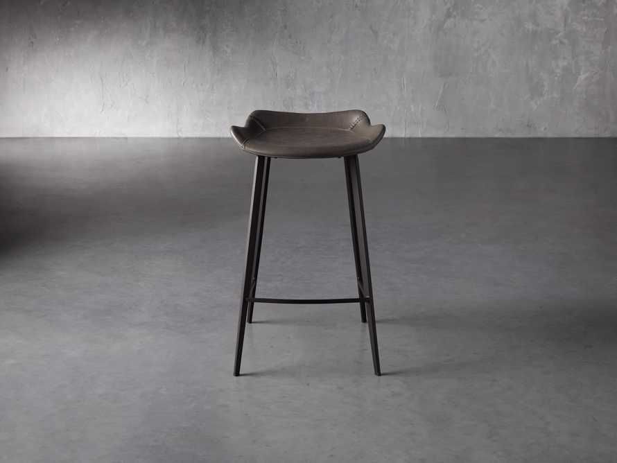 Gage Faux Leather Backless Counter Stool | Arhaus