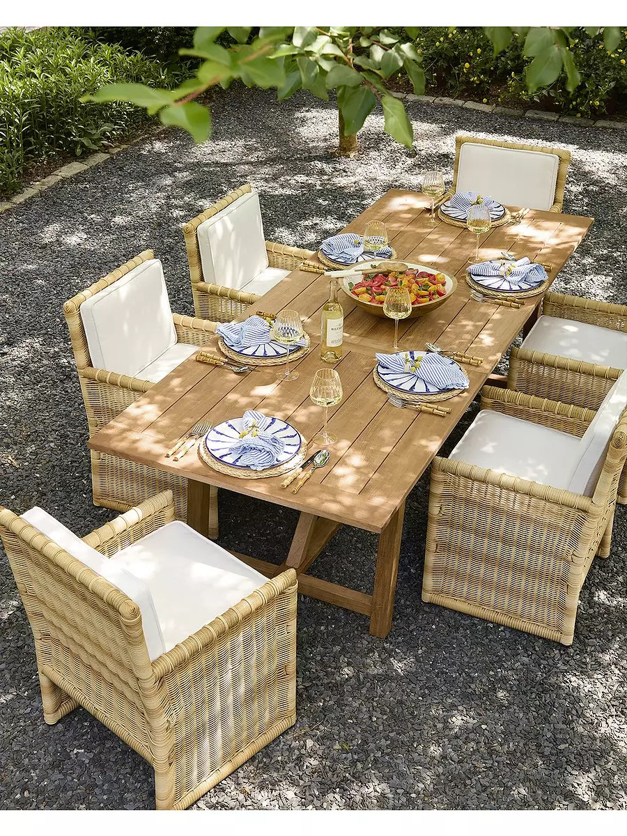 Crosby Expandable Dining Table with Pacifica Dining Chairs Set | Serena and Lily