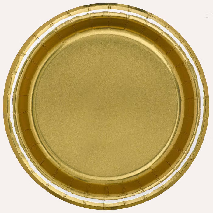 8.5" 20ct Dinner Paper Plates Gold - Spritz™ | Target