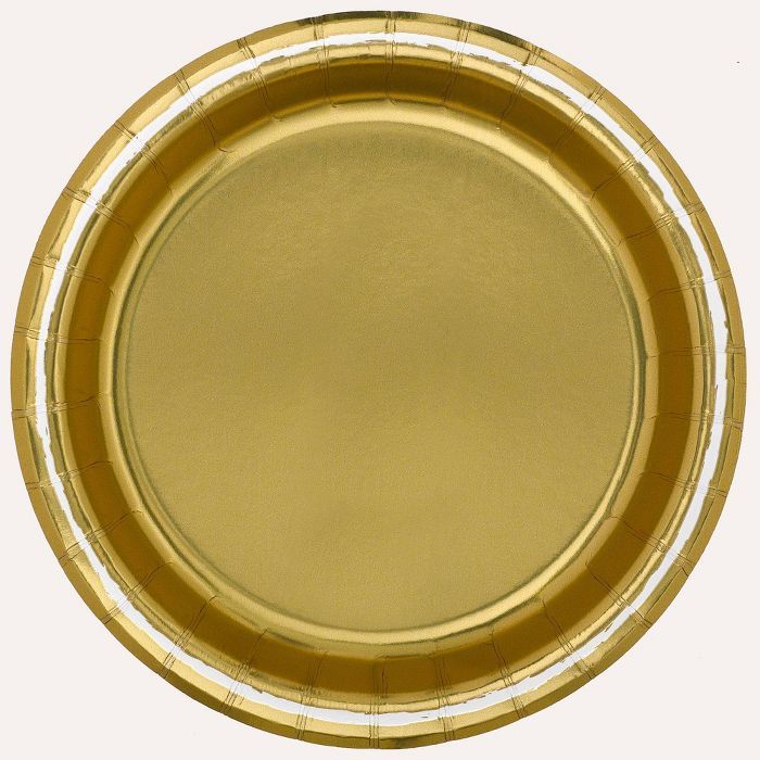 8.5" 20ct Dinner Paper Plates Gold - Spritz™ | Target