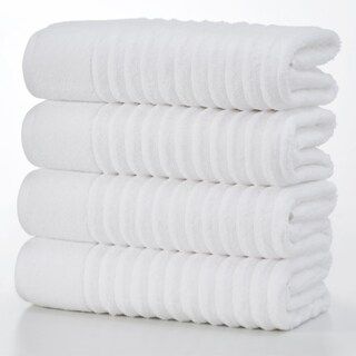 Linery & Co. Zero Twist Cotton Textured Bath Towel Set White Hand Towel (6-Pack) | Kroger