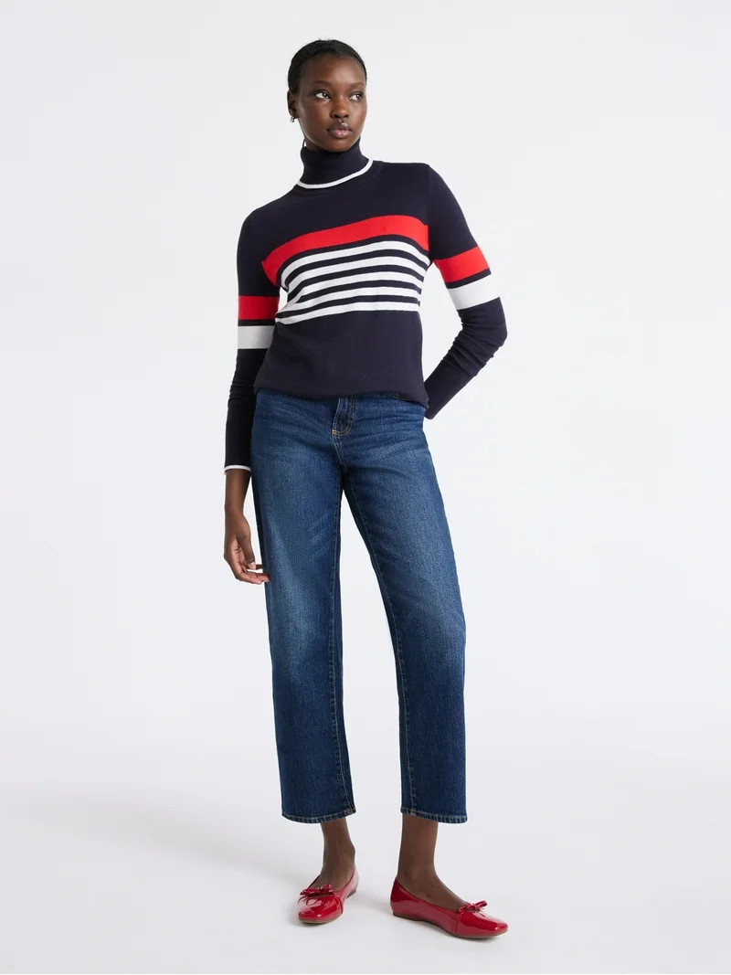 Free Assembly Women's Cozy Yarn Turtleneck Sweater with Long Sleeves, Sizes XS-XXL | Walmart (US)