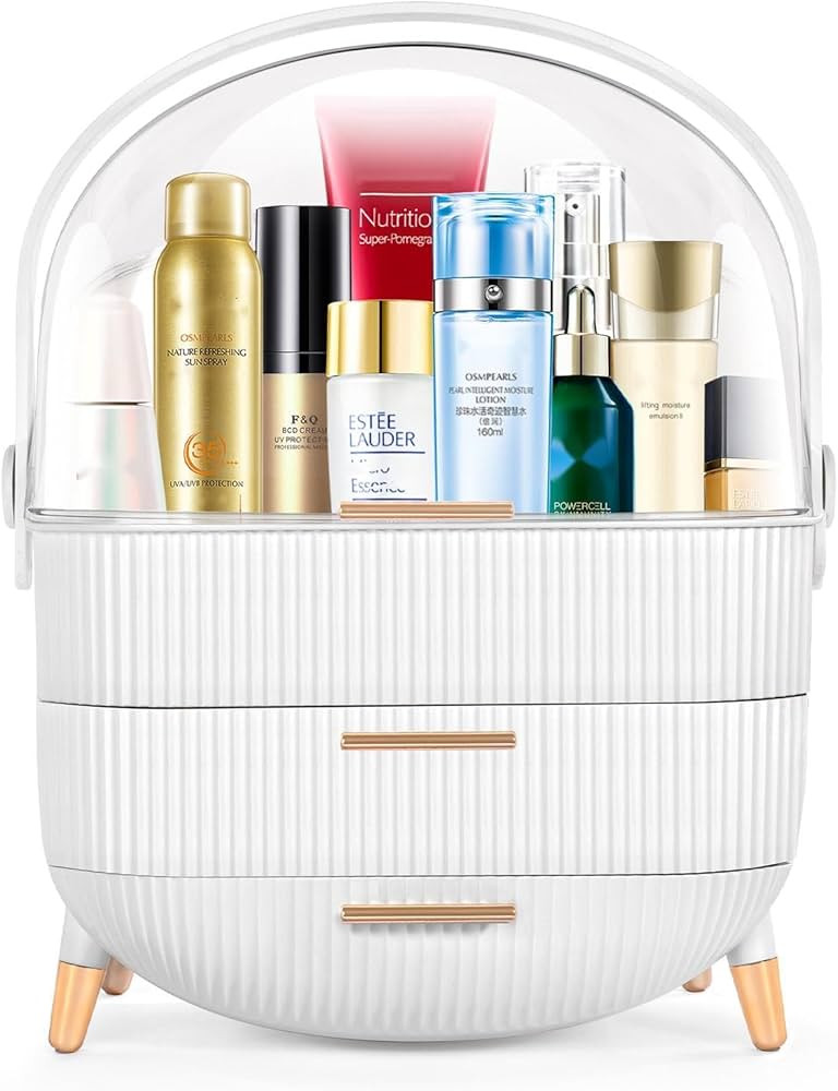 Preppy Makeup Organizers,Skincare Organizer for College Students,Portable Cosmetic Organizer Make... | Amazon (US)