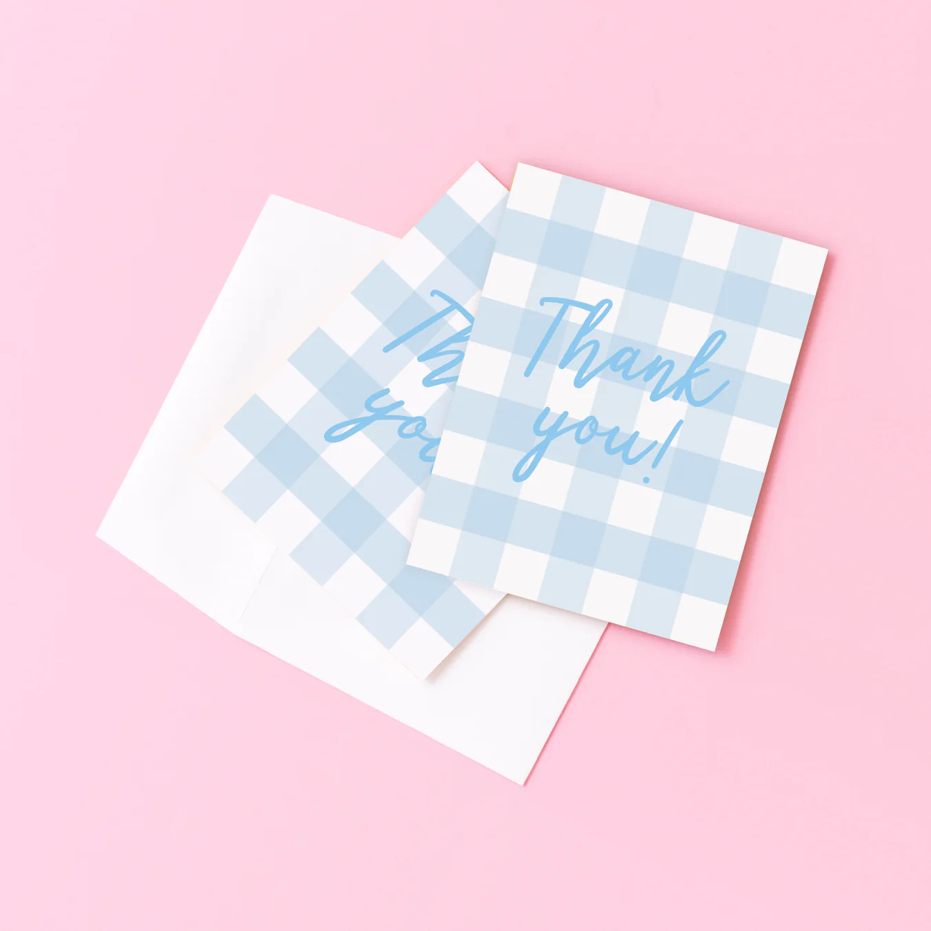 JCS x RR Gingham Folded Thank You Note | Joy Creative Shop
