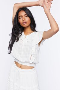 Ruffle Ladder-Trim Crop Top | Forever 21 | Forever 21 (US)