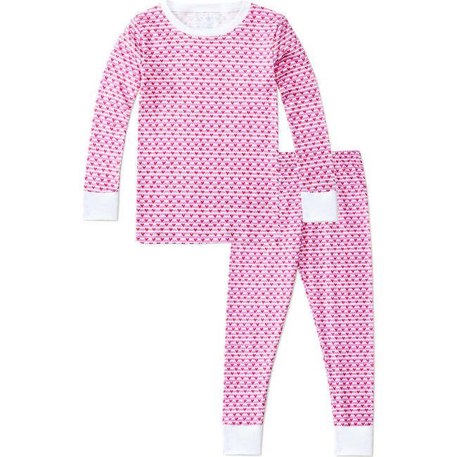 Sailor Hearts Two Piece Pajamas, Pink | Maisonette