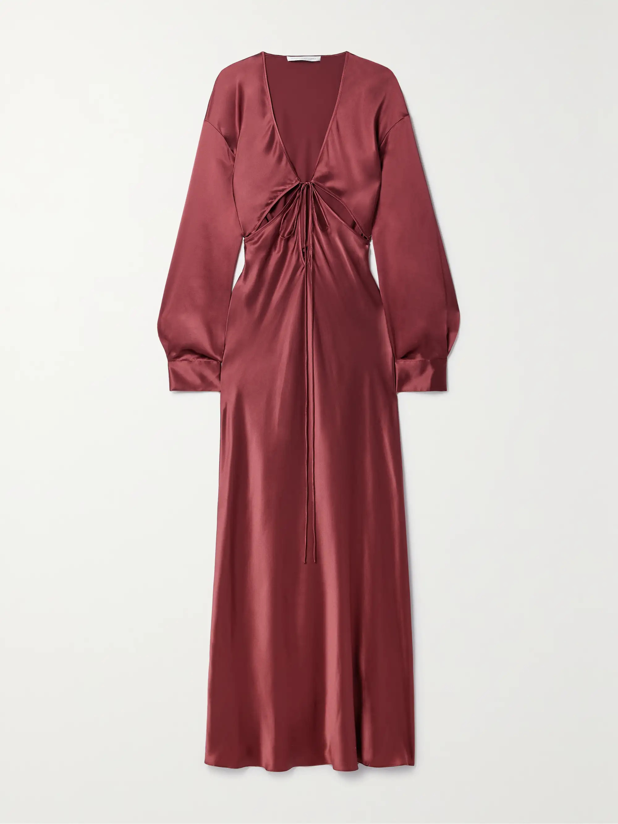 Triquetra cutout silk-satin maxi dress | NET-A-PORTER (UK & EU)