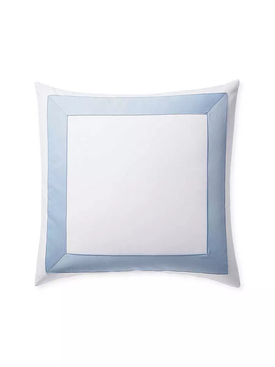 Beach Club Border Percale Sham | Serena and Lily