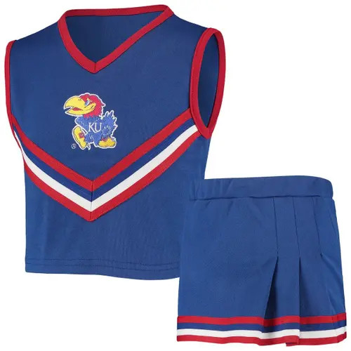 LITTLE KING Girls Youth Royal Kansas Jayhawks Two-Piece Cheer Set at Nordstrom, Size 14 | Nordstrom