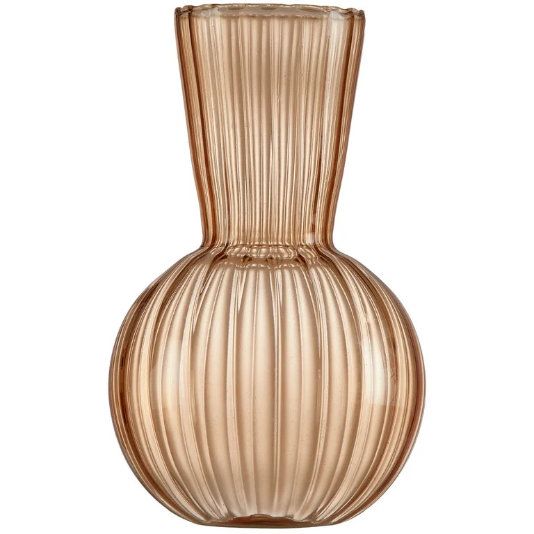 Beautiful 6.5" Fall Leaf Yellow Bubble Glass Vase by Drew Barrymore - Walmart.com | Walmart (US)