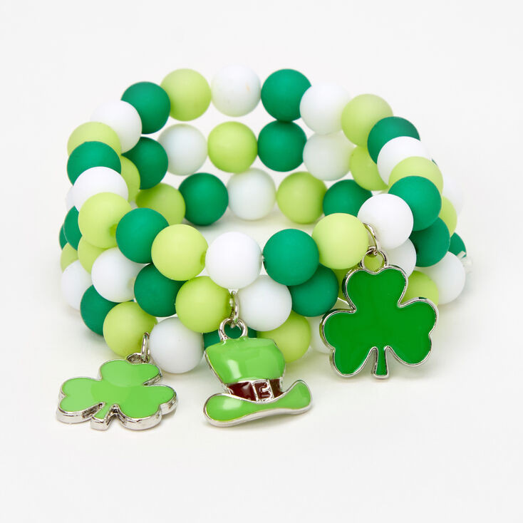 St. Patrick's Day Beaded Stretch Bracelets - 3 Pack | Claire's (US)