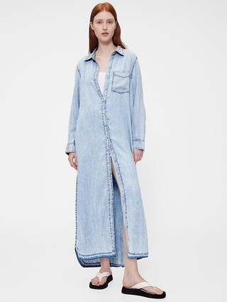 GapStudio Draped Denim Shirtdress | Gap | Gap (US)