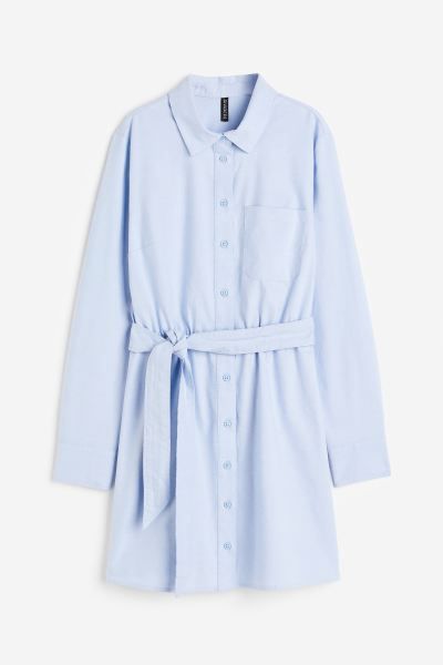 Tie-belt Cotton Shirt Dress | H&M (US + CA)