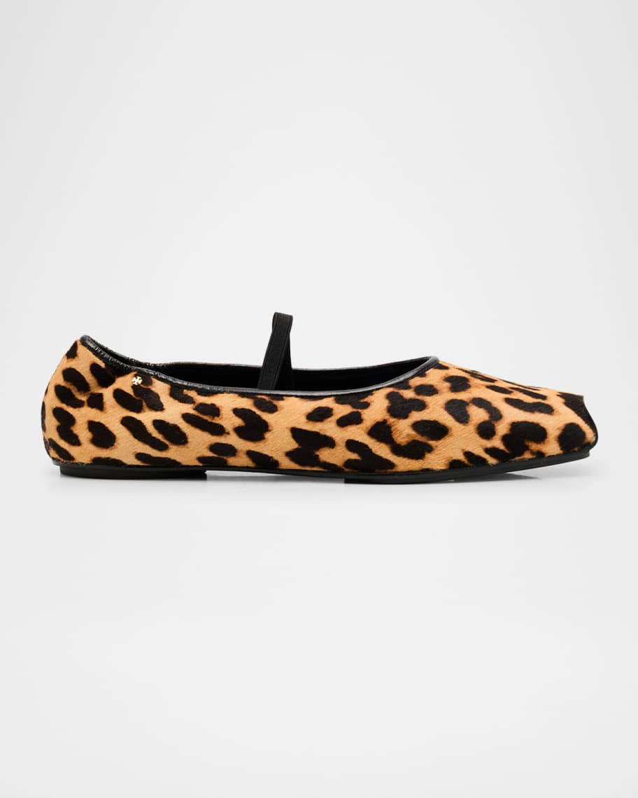 Tory Burch Runway Leopard Mary Jane Ballerina Flats | Neiman Marcus