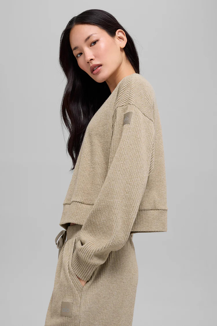 Muse Crew Neck Pullover - Gravel Heather | Alo Yoga (US)