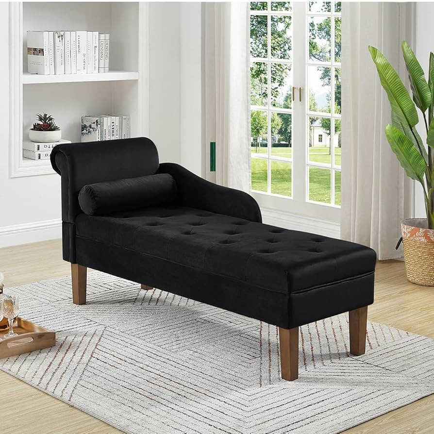 24KF Modern Upholstered Tufted Velvet Chaise Longue Chair, Comfortable Fashional Living Room Chai... | Amazon (US)