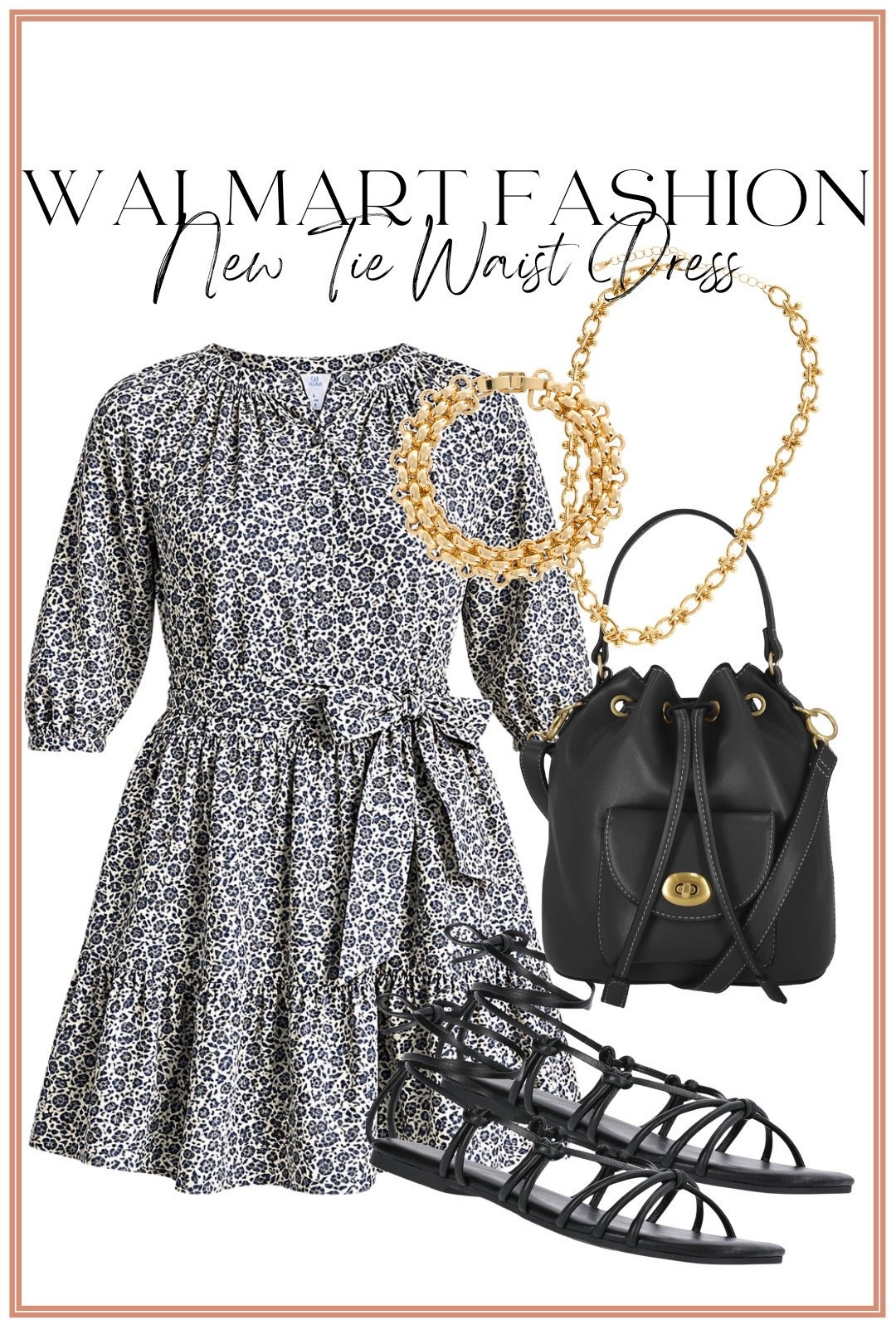 This new tie-waist dress is one of my favorite Walmart finds lately! 🖤 The flattering silhouette, timeless print, and adjustable waist make it such an easy piece to dress up or down. Styled with black sandals, a classic bucket bag, and gold jewelry, it’s perfect for everything from brunch to date night.

#walmartfashion #walmartfinds #walmartdress #affordablestyle #everydaydress #fallfashion #transitionalstyle #dateoutfit #brunchstyle #blackaccessories #styleinspo #fashionfinds #budgetfashion #ootd #walmartstyle

#LTKootd #LTKPetite