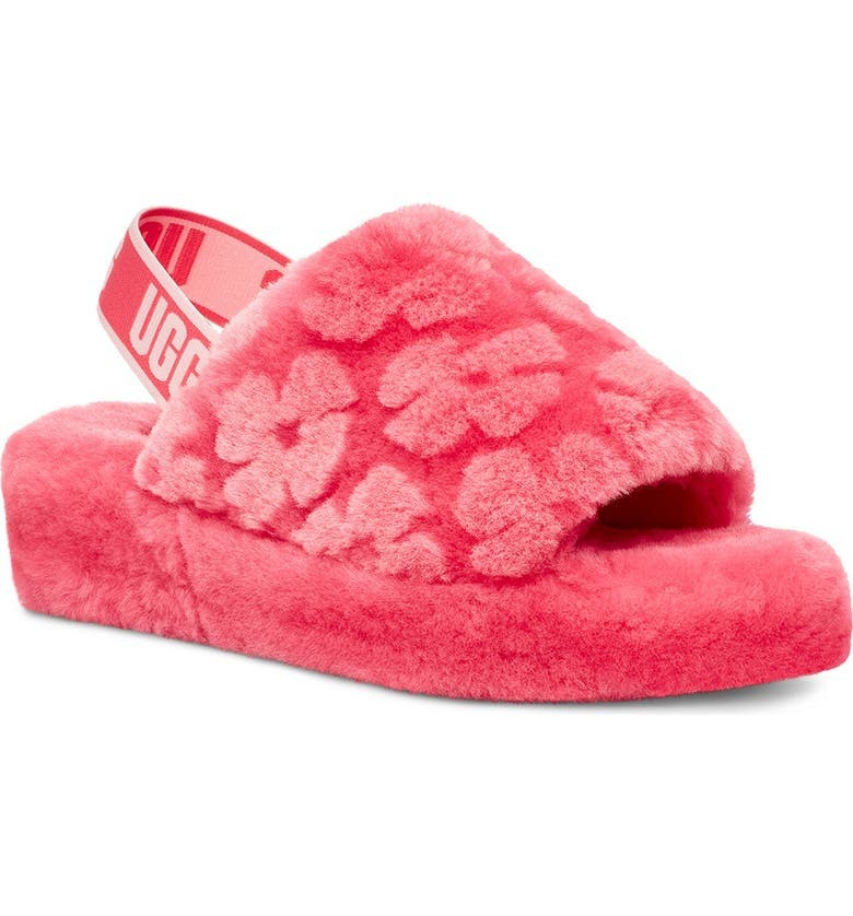 Fluff Yeah Genuine Shearling Slingback Sandal | Nordstrom