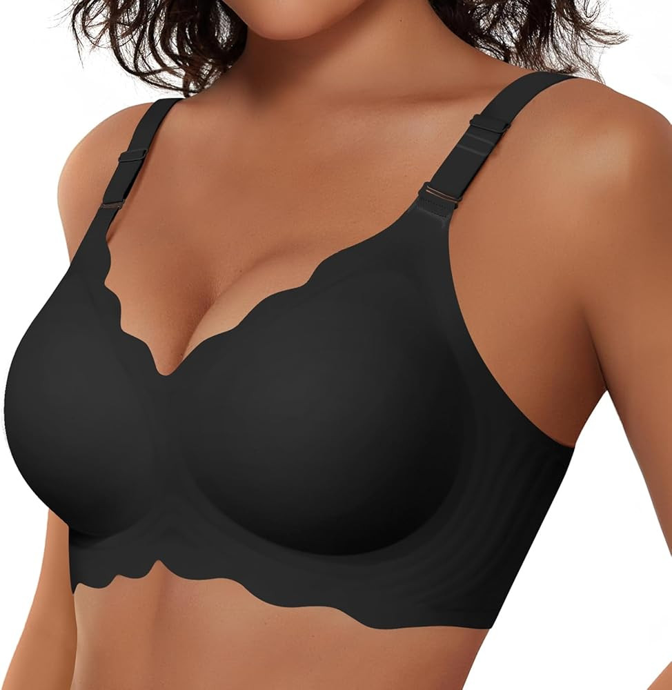 Vertvie Seamless Bras for Women No Underwire Wireless Push Up Bra Support Full Coverage Bralette ... | Amazon (US)