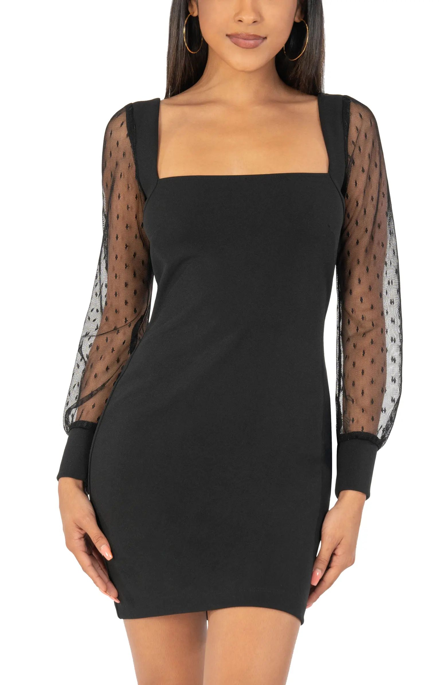 Speechless Sheer Sleeve Body-Con Dress | Nordstrom | Nordstrom