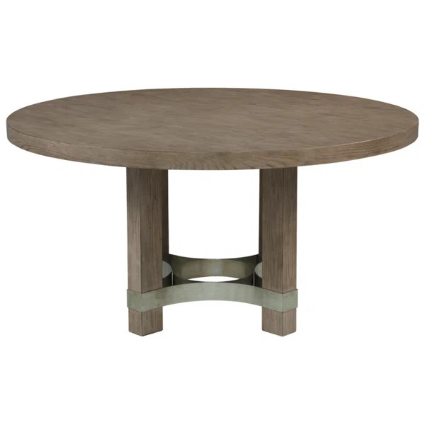 Chrestner 60'' Solid Oak Pedestal Dining Table | Wayfair North America