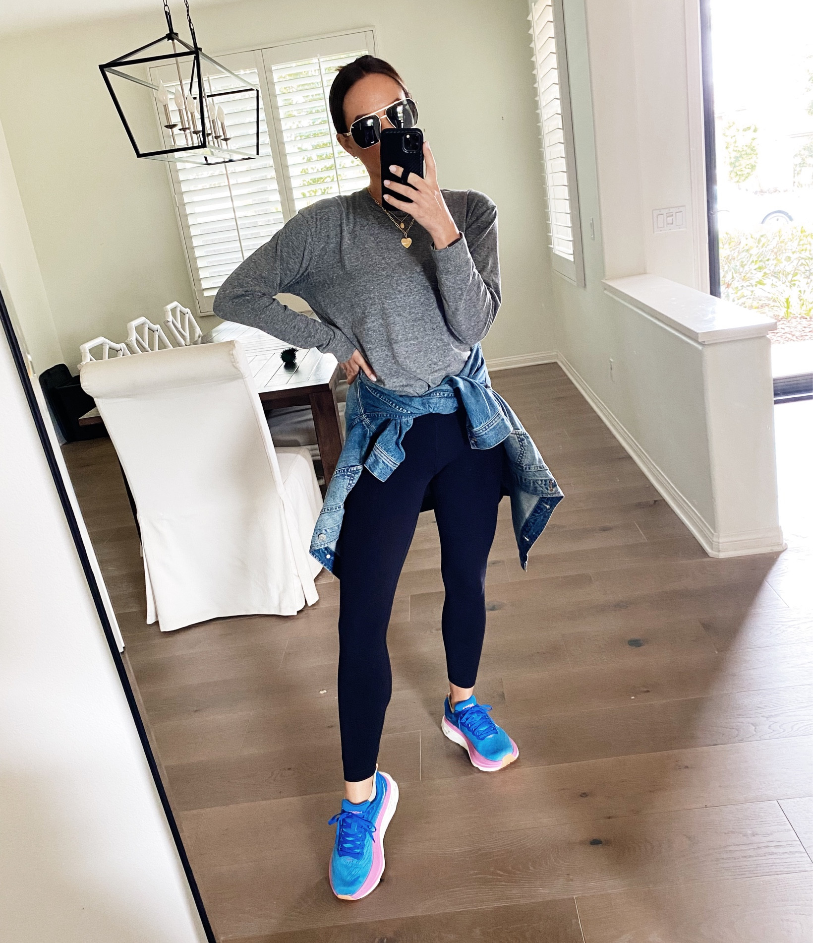 This top is the best basic! Wearing a size small and 20% off with the code FALL20. Feels like a long sleeved tee! Leggings size 4, 25”. Shoes run tts. 

#LTKover40 #LTKshoecrush #LTKsalealert