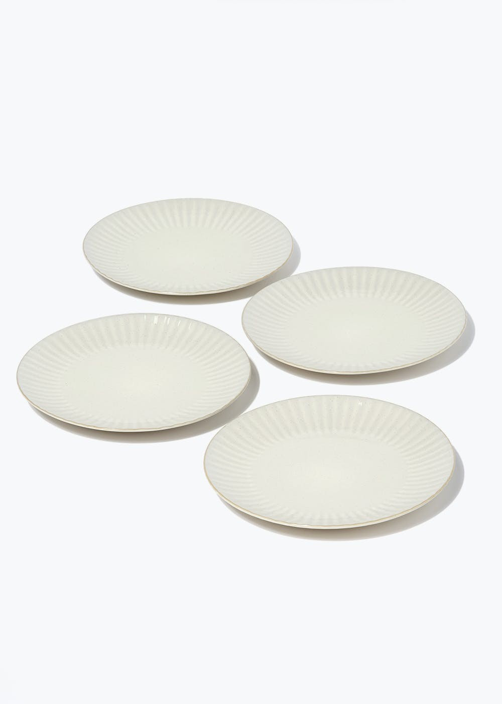 4 Pack Embossed Dinner Plates (27cm) – White | Matalan (UK)