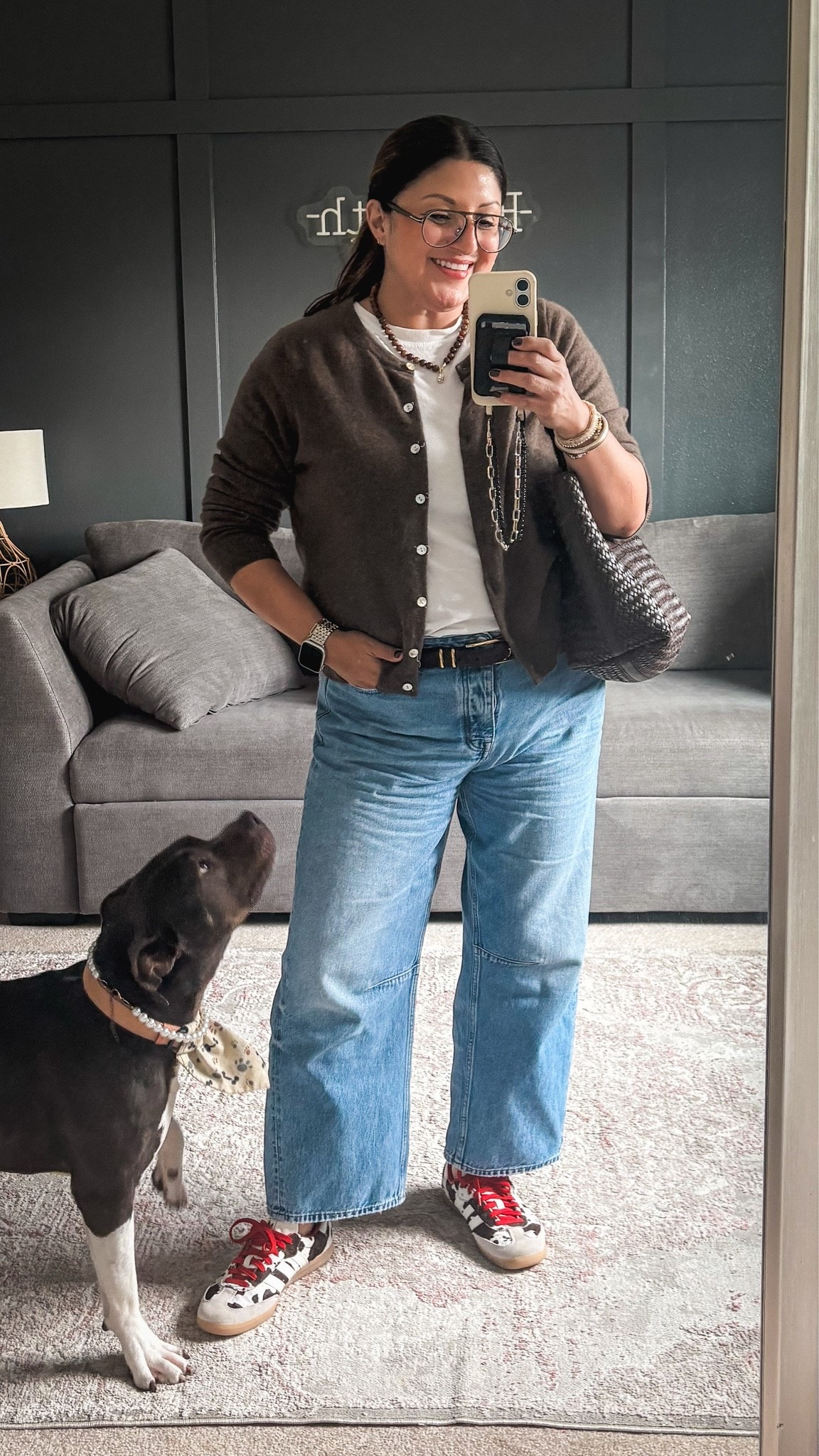 Today’s ootd:
Quince cardi - XL
Madewell barrel jeans — 32
Madewell tote
Adidas Sambas

#LTKOver40 #LTKSaleAlert #LTKMidsize