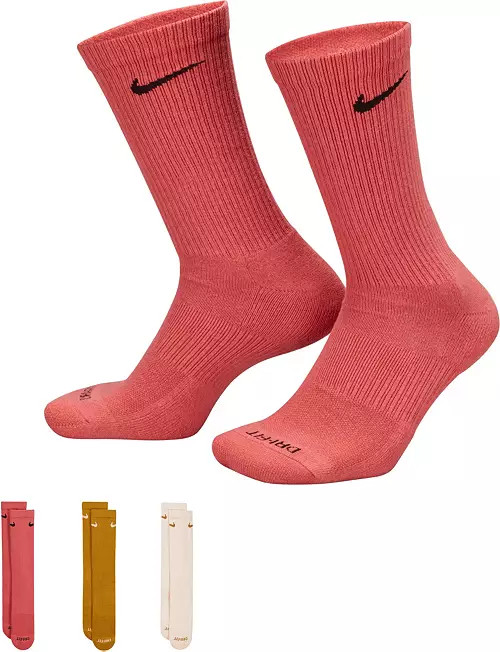 Nike Dri-FIT Everyday Plus Cushion Crew Socks - 3 Pack | Dick's Sporting Goods