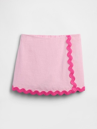 Kids Pull-On Linen-Blend Skort | Gap Factory